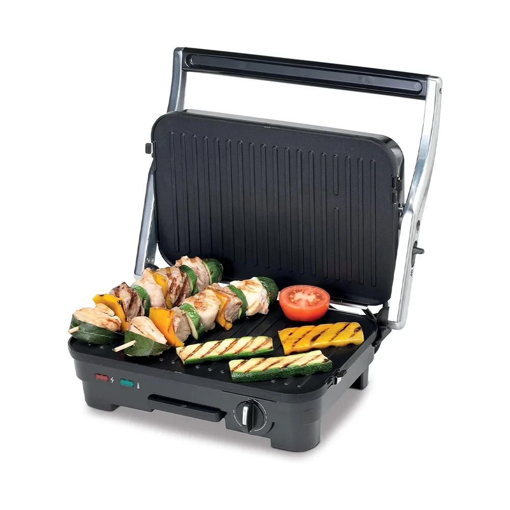 Kenwood 1800W Heat Grill – Non-Stick Contact Grill with Fat-Draining Tray | HGM50