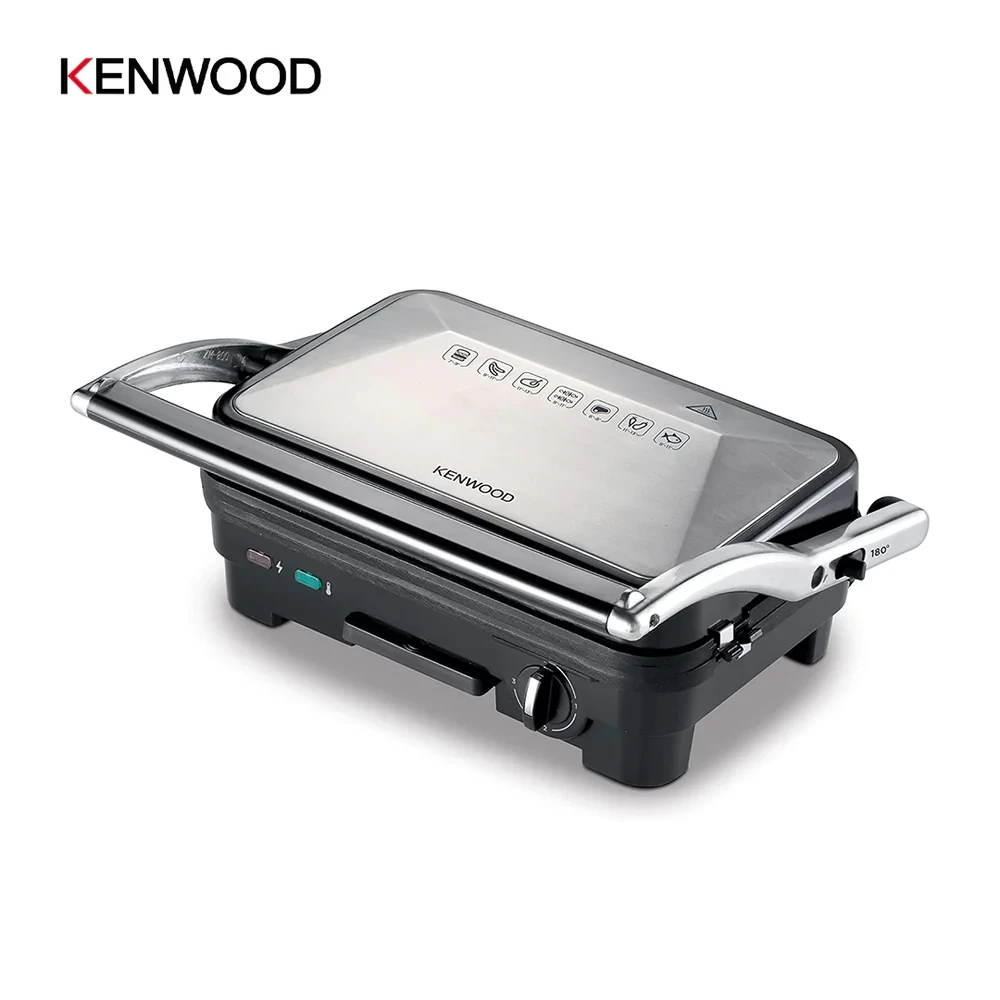 Kenwood 1800W Heat Grill – Non-Stick Contact Grill with Fat-Draining Tray | HGM50