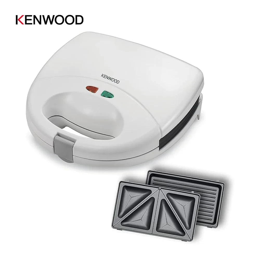 Kenwood 2-in-1 Sandwich Maker & Grill – 750W Non-Stick Plates | SMP01.A0WH (White)