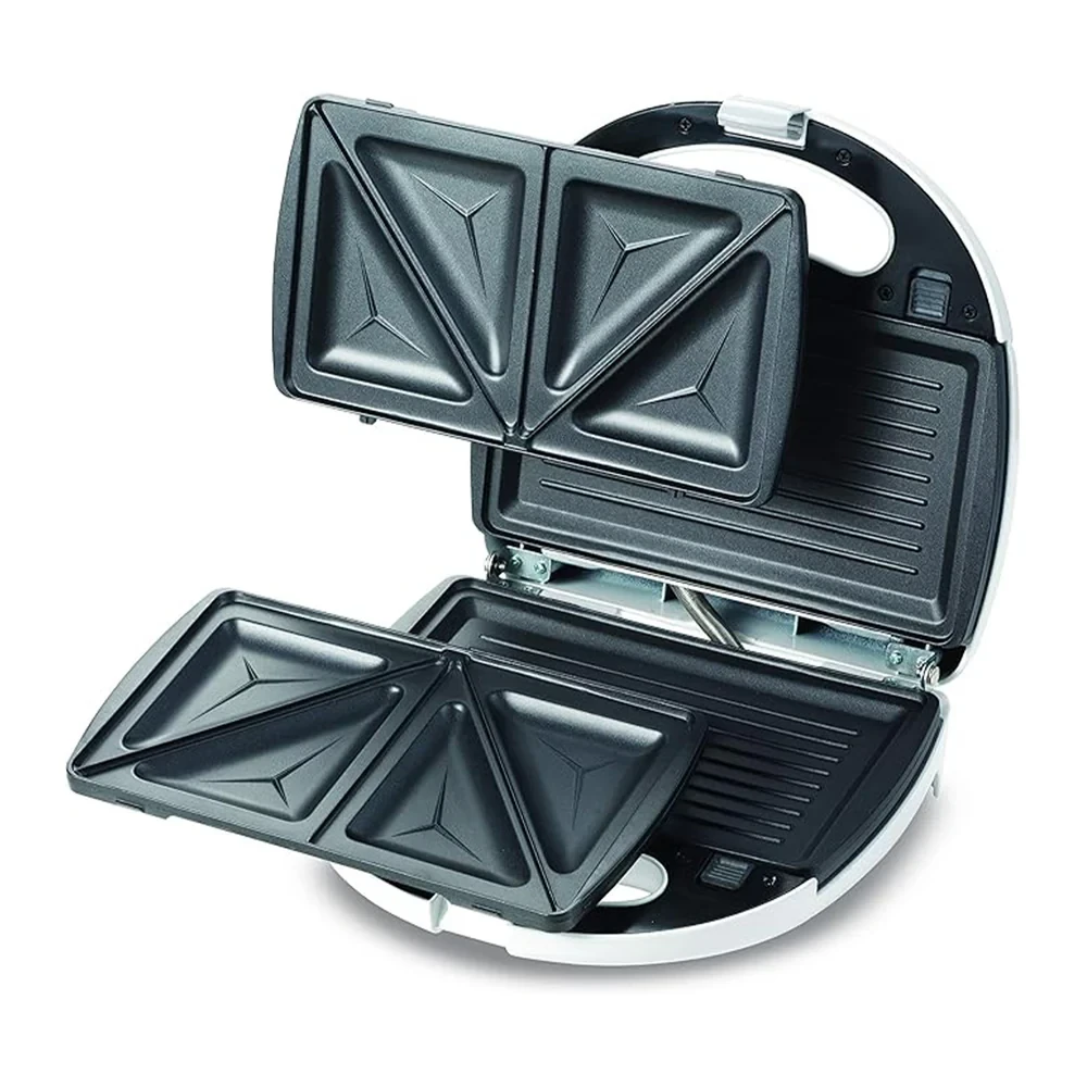 Kenwood 2-in-1 Sandwich Maker & Grill – 750W Non-Stick Plates | SMP01.A0WH (White)