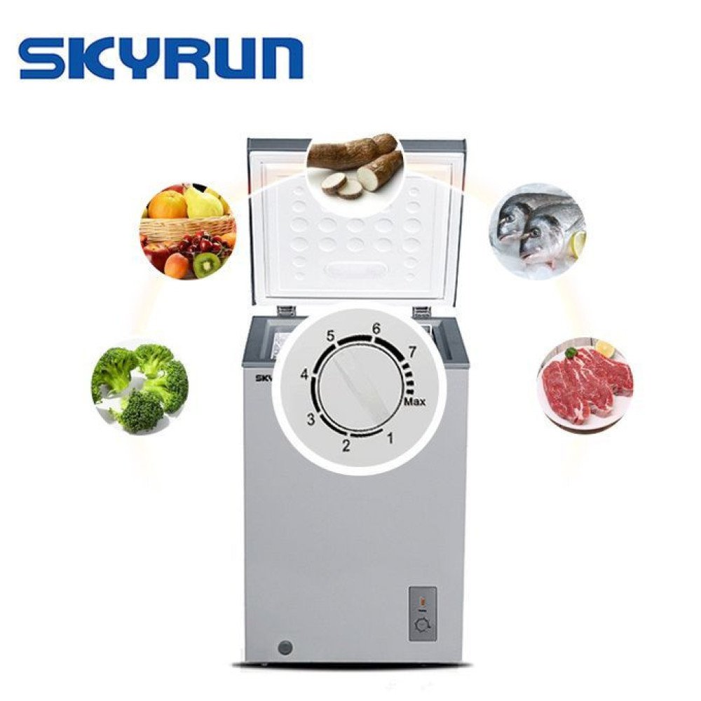 Skyrun 100L Chest Freezer (BD-90A) - Grey Brand: Skyrun