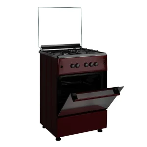 Maxi 60x60 Gas Cooker (3+1 Burners) – Red, Up & Down Oven Burner, Double Glass Door