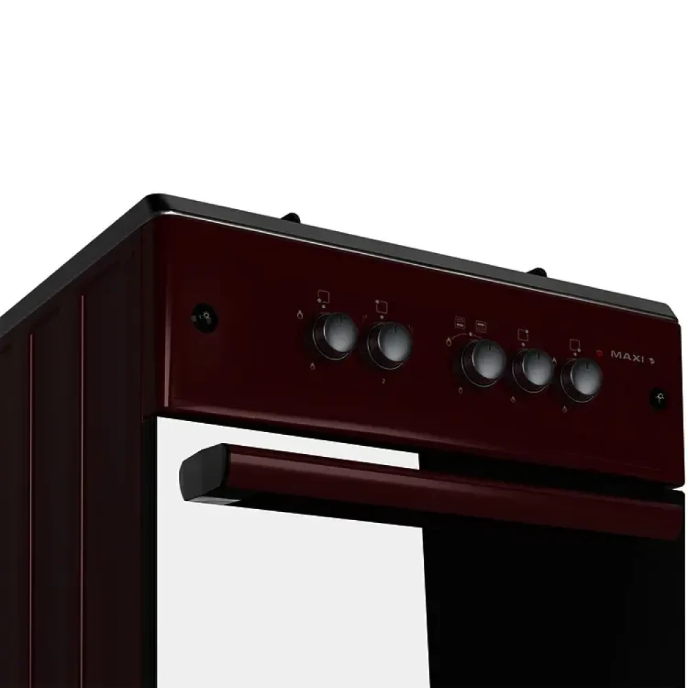 Maxi 60x60 Gas Cooker (3+1 Burners) – Red, Up & Down Oven Burner, Double Glass Door