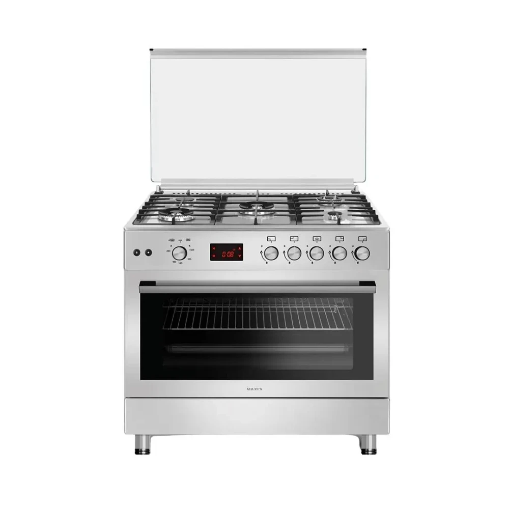 Maxi 60x90 Gas Cooker FK963DSS – 5 Burners (Dual & Wok), Inox Finish, Turbo Oven & Rotisserie