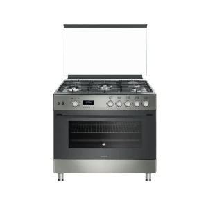 Maxi Shine Line 60x90cm 5-Burner Gas Cooker (FK962DGD) – Grey with Rotisserie & Digital Timer