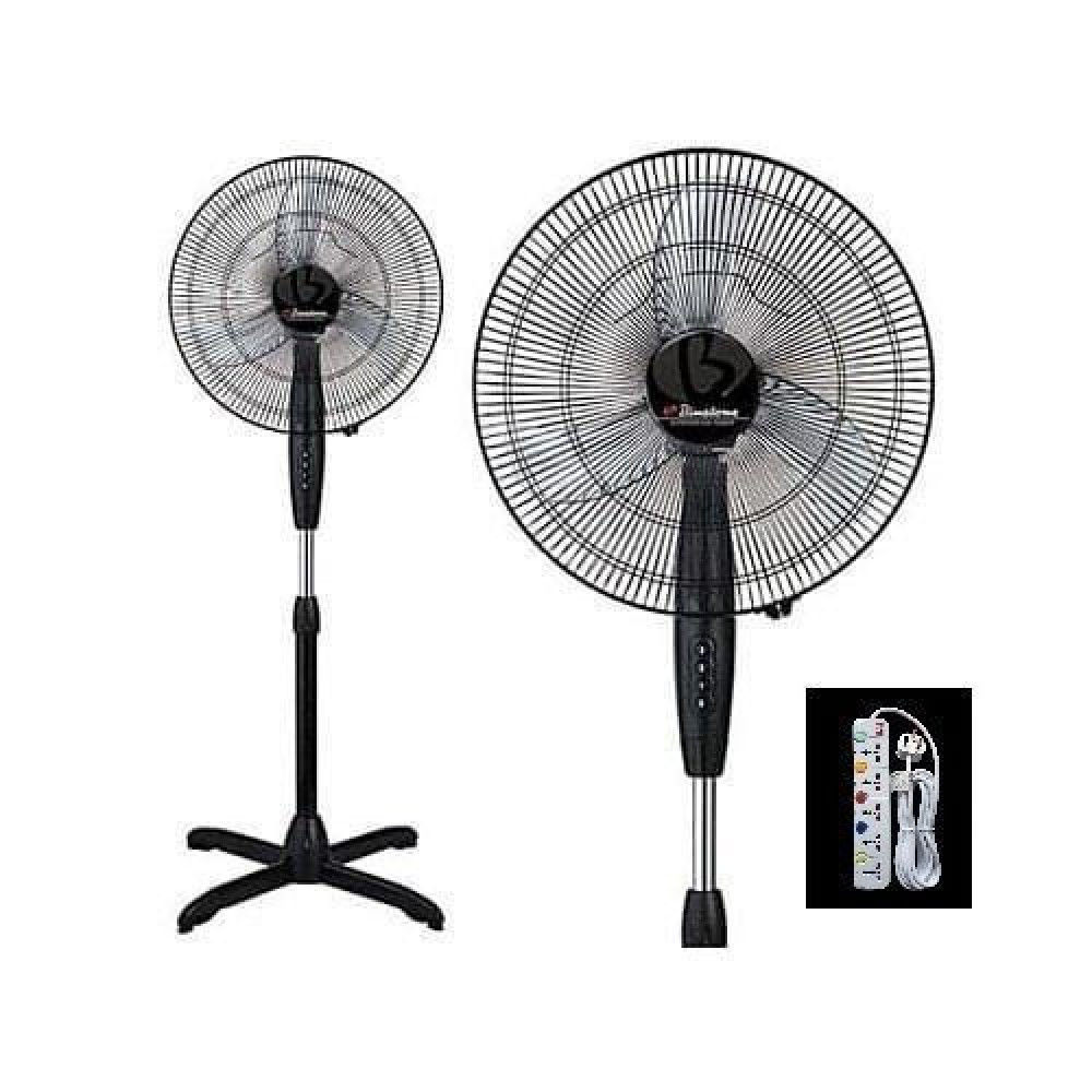 Binatone 16-Inch Standing Fan A-1691 with Height Adjustment & Silent Operation + FREE Extension Cable