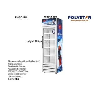Polystar 363 Liters Showcase Fridge | PV-SC495CSL