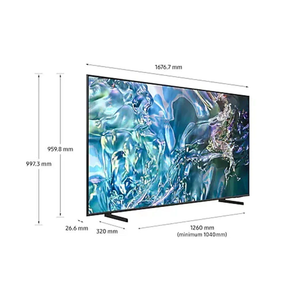 Samsung 75-Inch QLED 4K Smart TV (QA75Q60DAUMTE) – Quantum Dot, HDR, Tizen OS