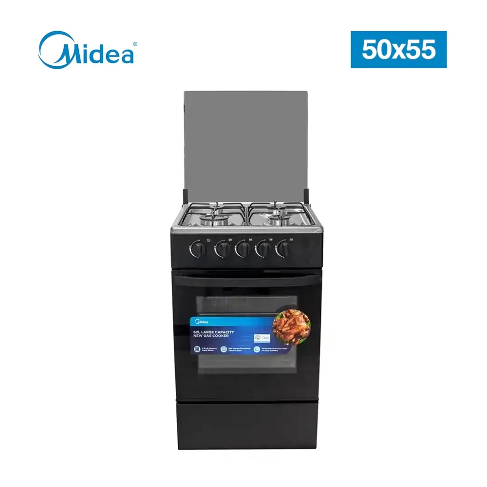 Midea 50x55 Gas Cooker 4G (5055-4G057-B) – 4 Burners with Oven