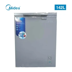 Midea 142L Chest Freezer HS-186CN (Silver) – Fast Cooling & Easy Mobility