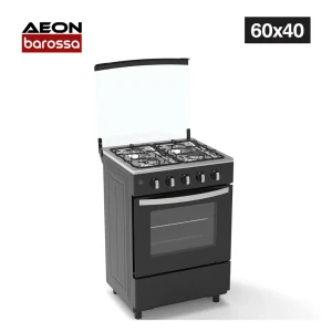 AEON 60x60 Gas Cooker 4 Gas Burners Black Model AGC6040