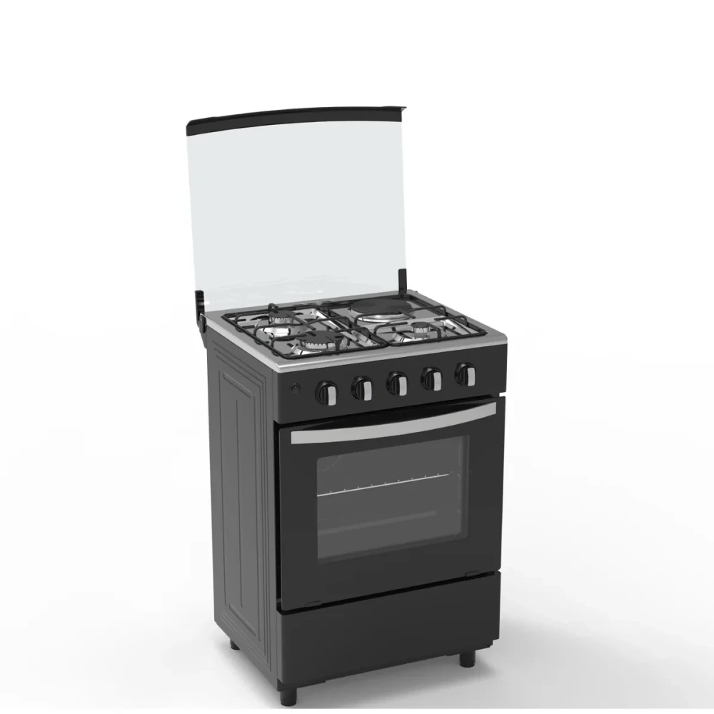 AEON 60x60 Gas Cooker 3 Gas Burners + 1 Hotplate Black Model AGC6031