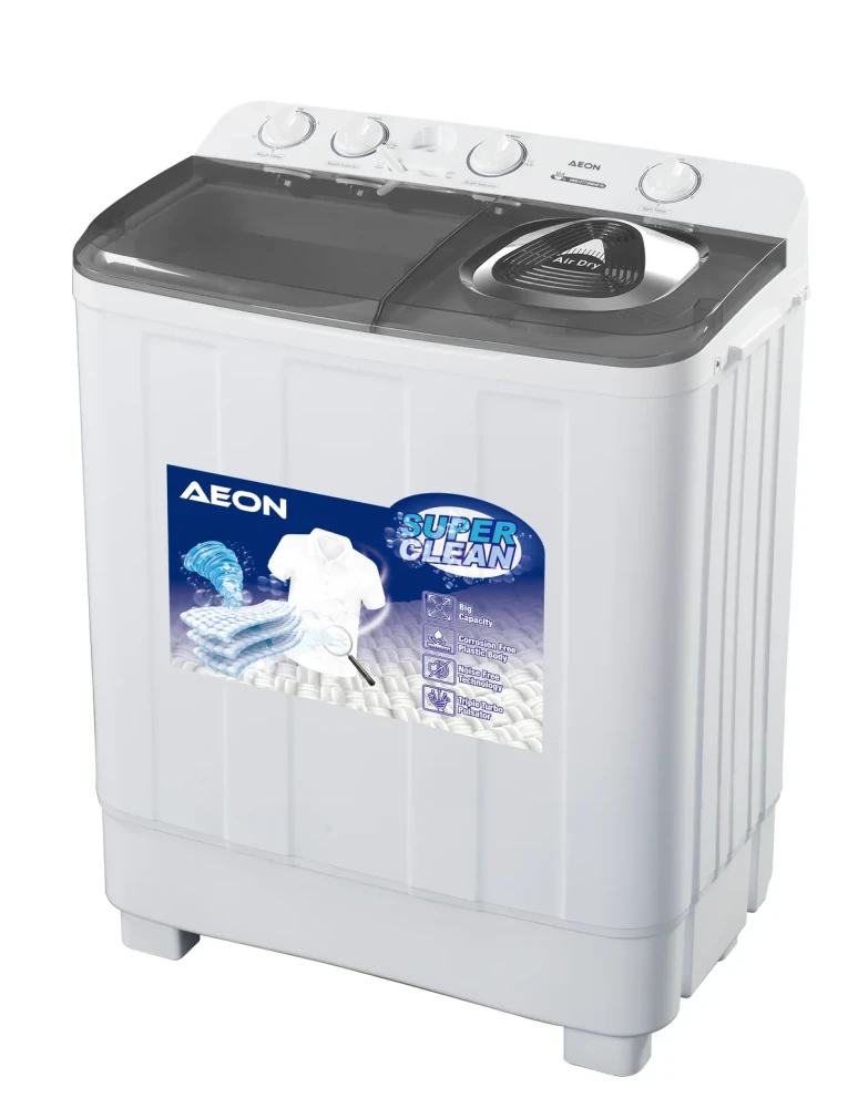 AEON 7Kg Twin Tub Washing Machine – Semi-Automatic with 4.5Kg Spin Capacity (Model AWM07TT)