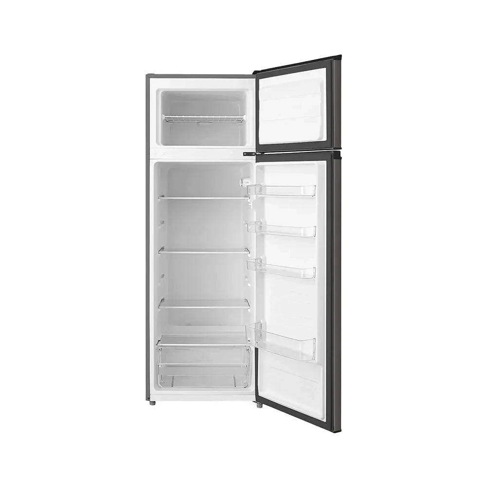 MIDEA 235L Top Mount Double Door Refrigerator – Adjustable Shelves & Semi-Auto Defrost (Model MDRT333FGF28, Jazz Black)