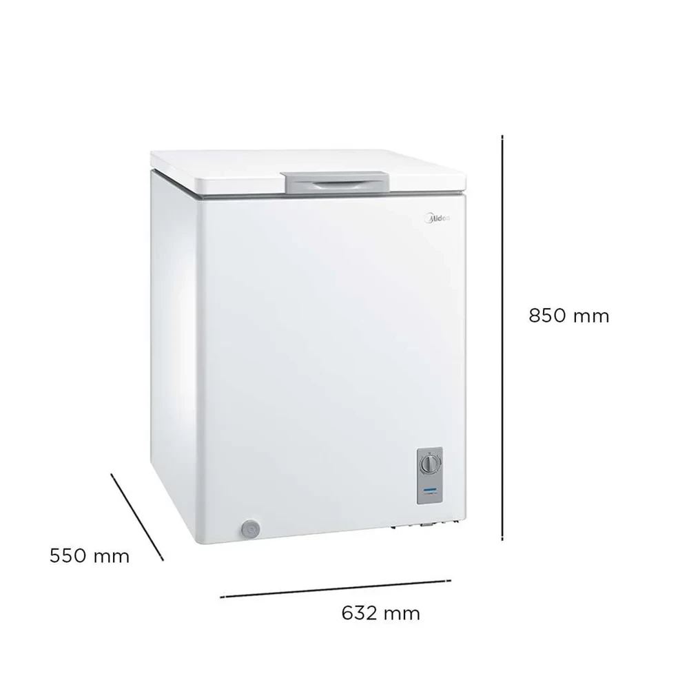 MIDEA 142L Chest Freezer – Fast Freezing & Even Cooling (Model MDRC207FZG43NGG, Grey)