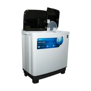 MIDEA 12kg Twin Tub Washing Machine – High Spin & Dual Pulsator (Model MT100W120/WG, White)