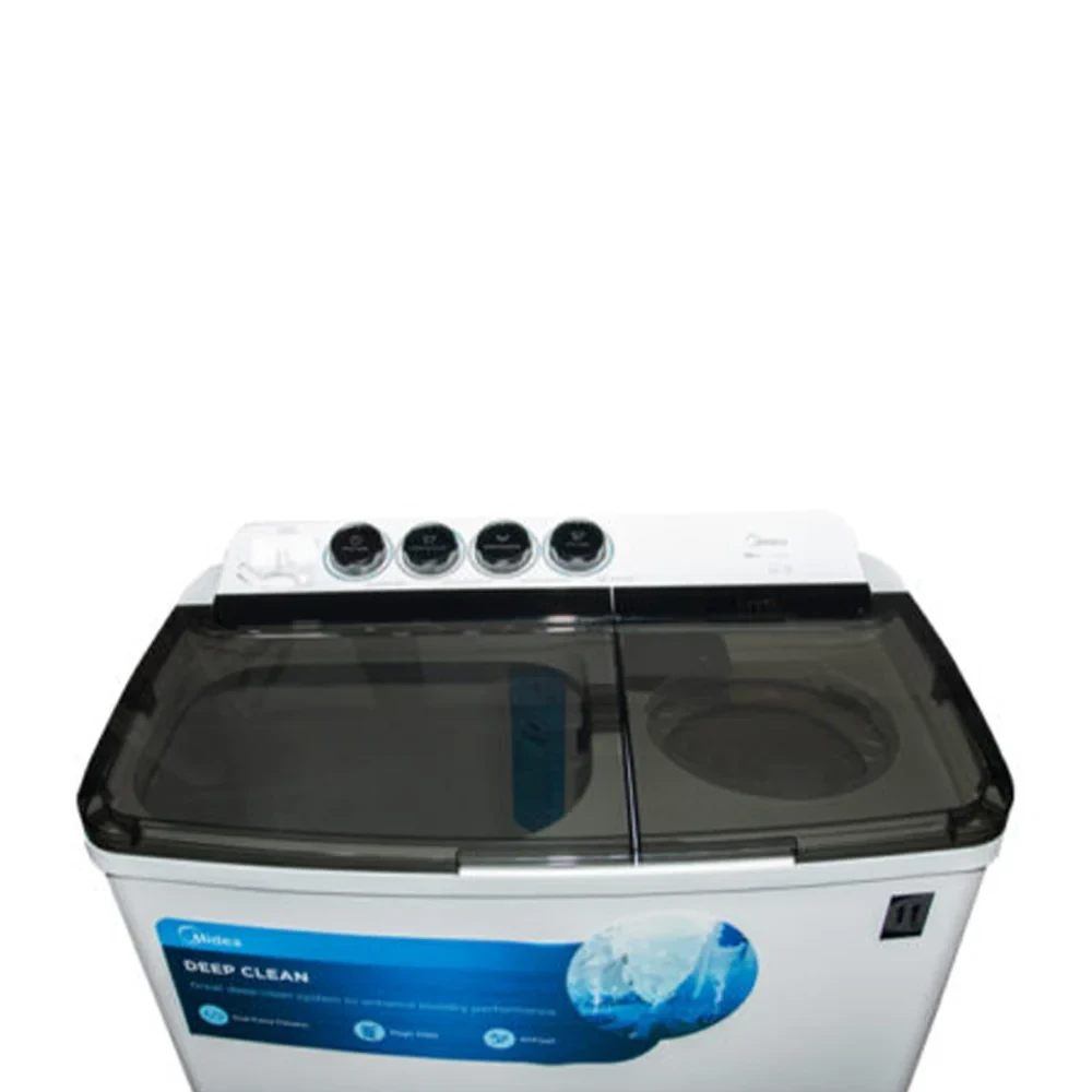 MIDEA 12kg Twin Tub Washing Machine – High Spin & Dual Pulsator (Model MT100W120/WG, White)
