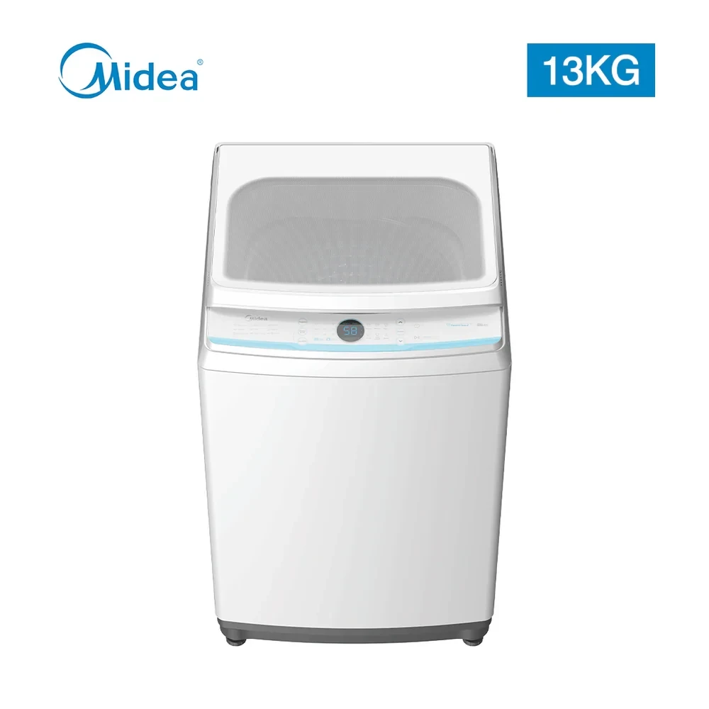 MIDEA 13kg Top-Load Washing Machine – Turbo Wash & Auto Clean (Model MA200W130/G, White)