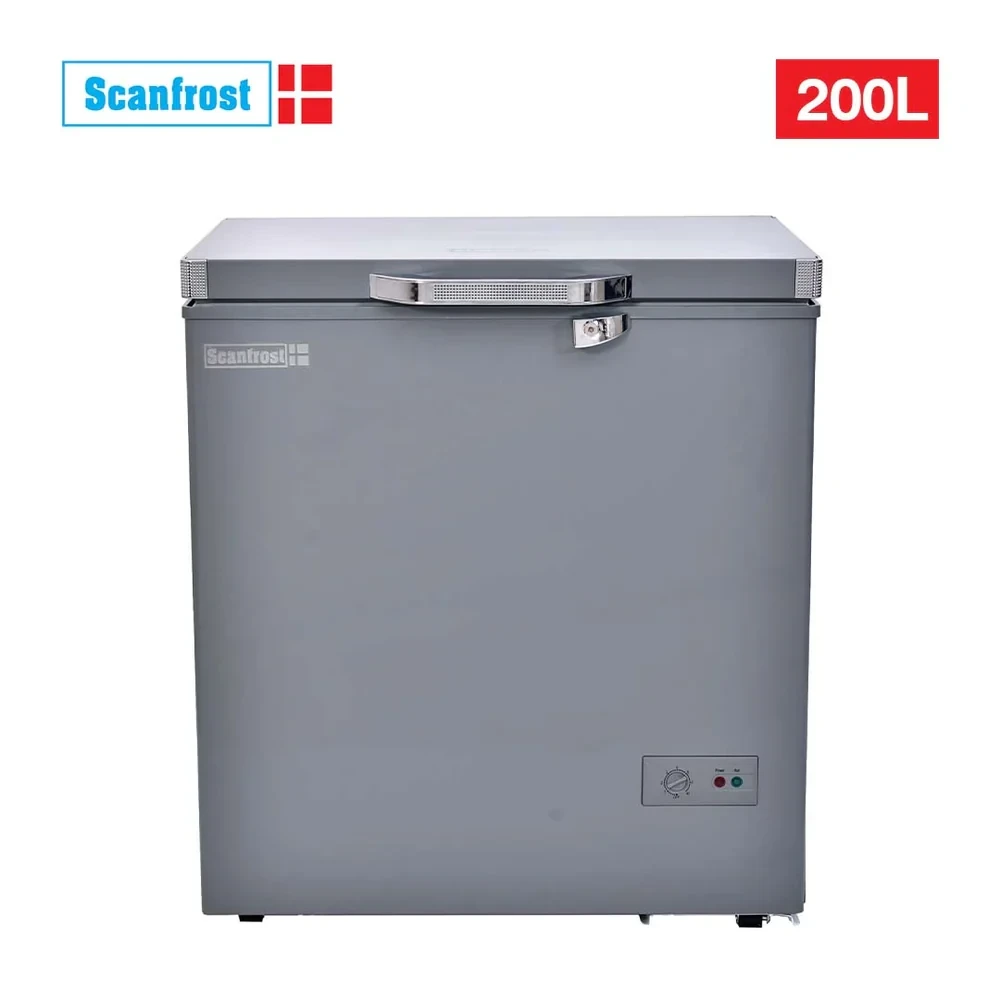 ScanFrost 200L Single Door Freezer – Silver, Energy Efficient (SFL200ECO)
