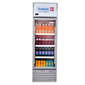 ScanFrost 200L Single Door Beverage Cooler – SFUC220XG, White & Silver