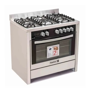 SCANFROST 90×60 CM 5-Burner Gas Cooker – Stainless Steel Inox Oven with Digital Display (SFC9502SS)