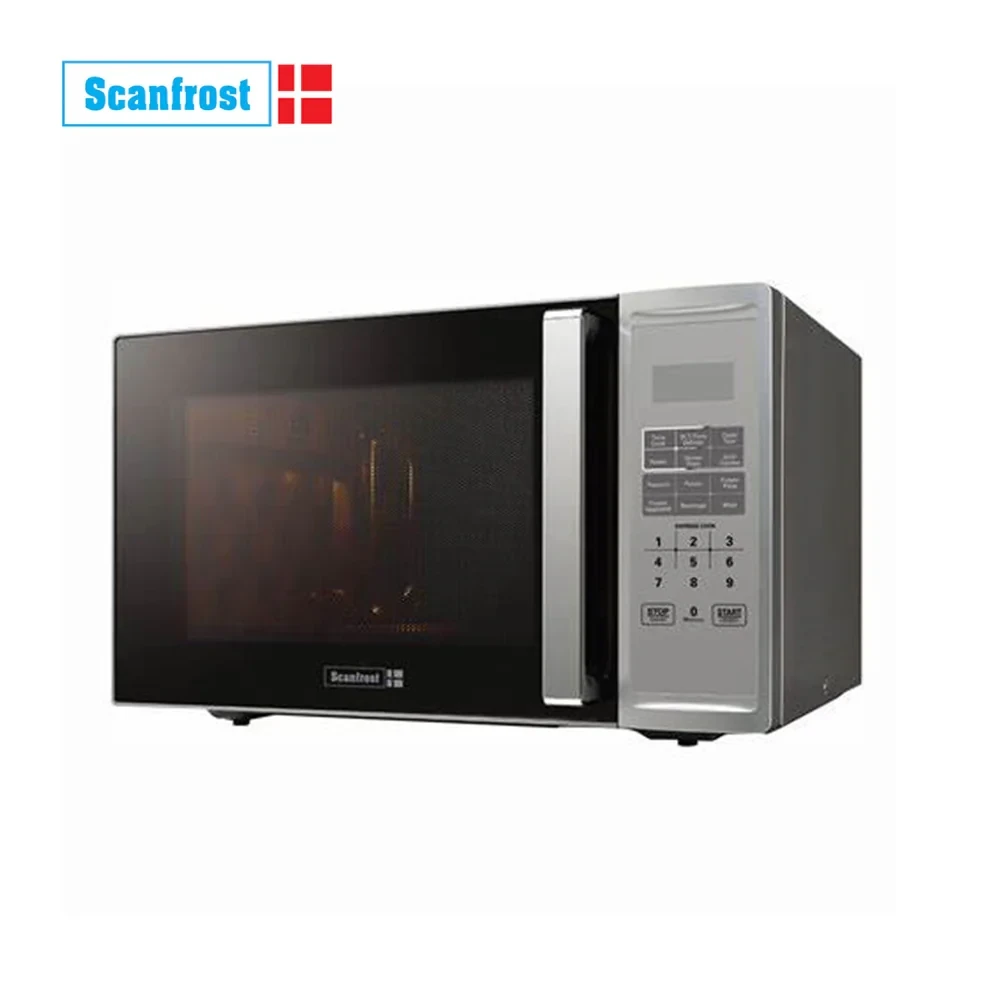 SCANFROST 34L Microwave Oven with Grill & Digital Display – 1500W Silver (SF34)