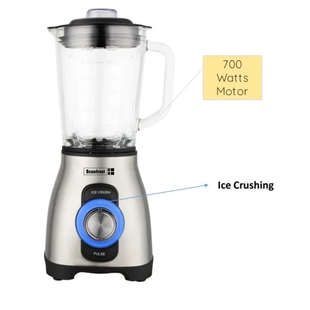 SCANFROST 1.5L Blender – 600W Copper Motor, Black (SFKAB700W)