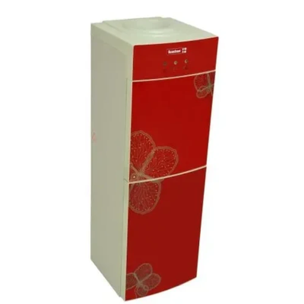 SCANFROST 2-Tap Water Dispenser – Hot & Cold with Bottom Fridge, Red APSCWDFG01-14001