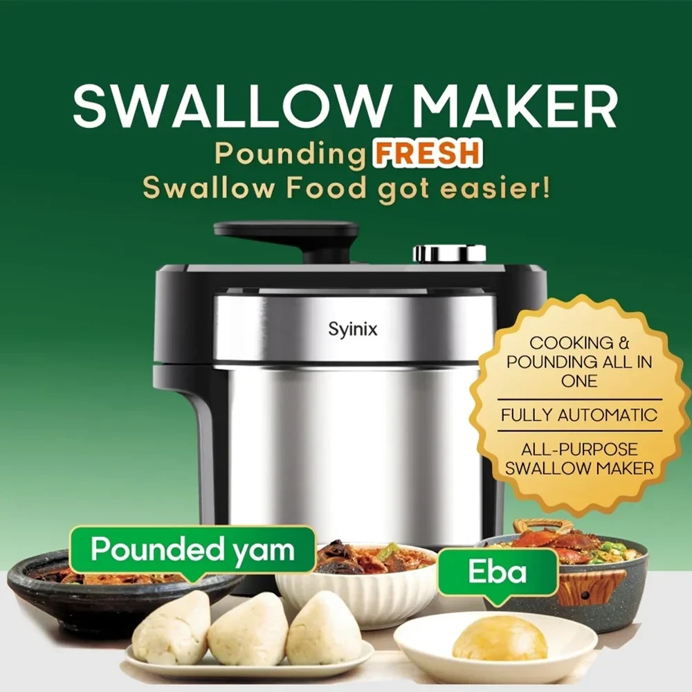 SYINIX 5L Automatic Swallow Maker SFM50E1 - One-Touch Pounded Yam & Fufu Machine
