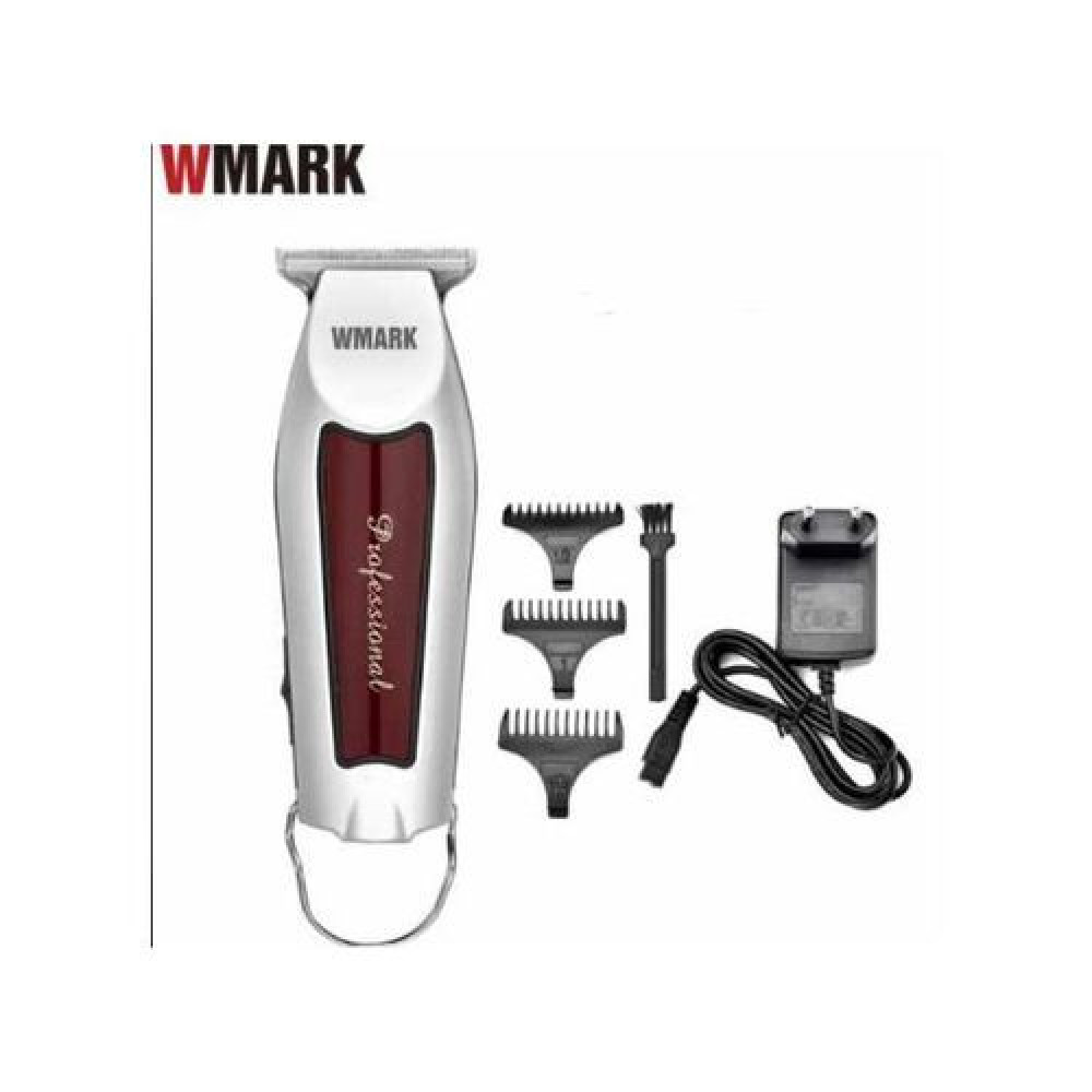 WMARK NG-2021 All-Metal Cordless T-Blade Hair Trimmer – 1400mAh Battery, 0.1mm Precision Cut, Self-Sharpening Blades