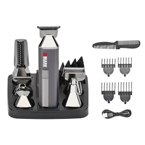 Wmark Rechargeable Hair Trimmer Set 6 IN 1 Metal Housing - NG - HT001