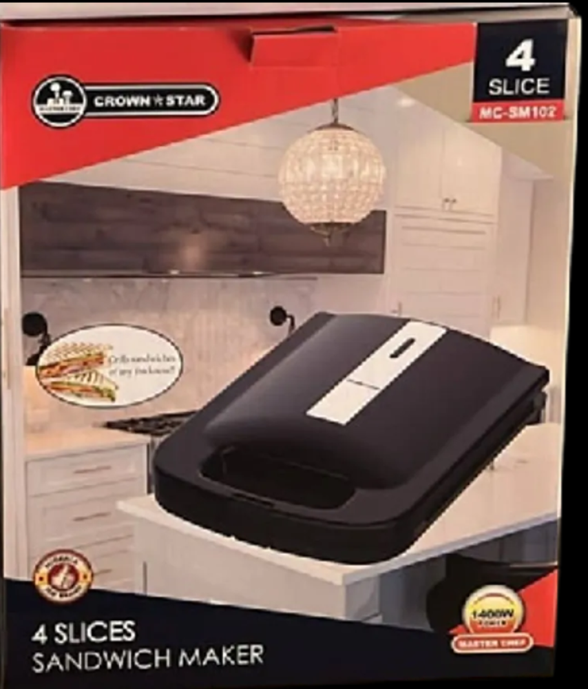 Master Chef 4 slice Toaster Sandwich Maker MC - SM102