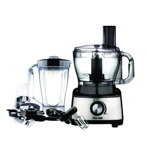 RiteTek FP-680 Food Processor – 1000W, 3L Bowl, 1.75L Blender Jar, Dough Kneading, Juicer & Multi-Function Attachments