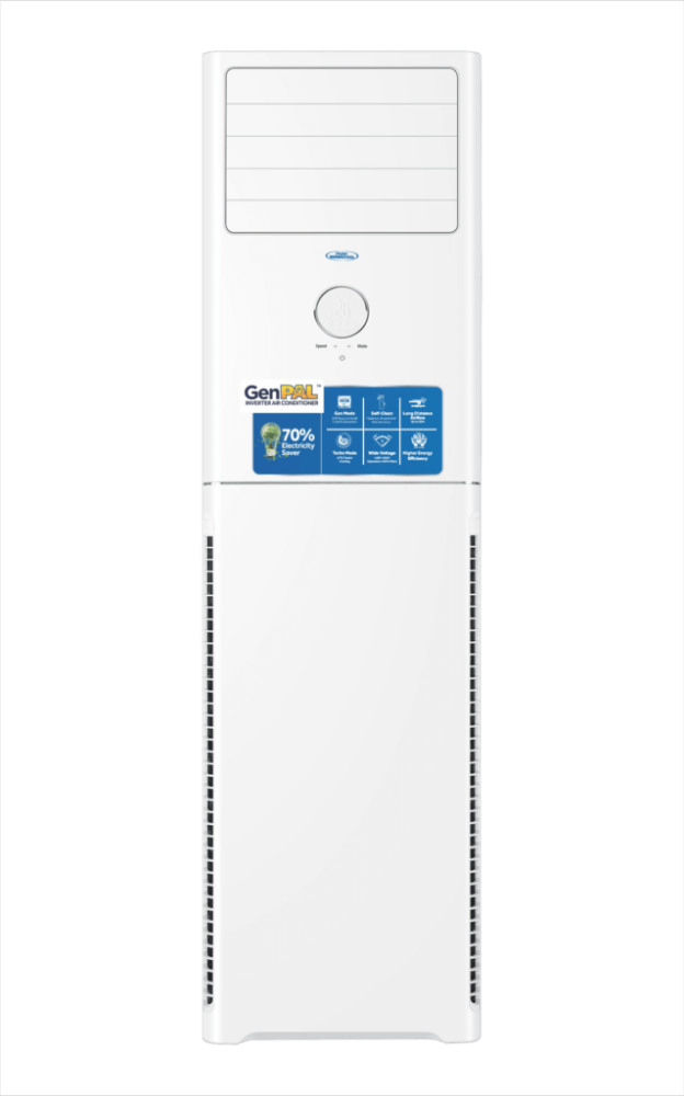 Thermocool GenPAL 3HP Floor Standing Inverter AC (HPU-24CIXM-SW01) – 70% Electricity Savings, Self-Clean, 20m Air Throw, 5 Year Warranty