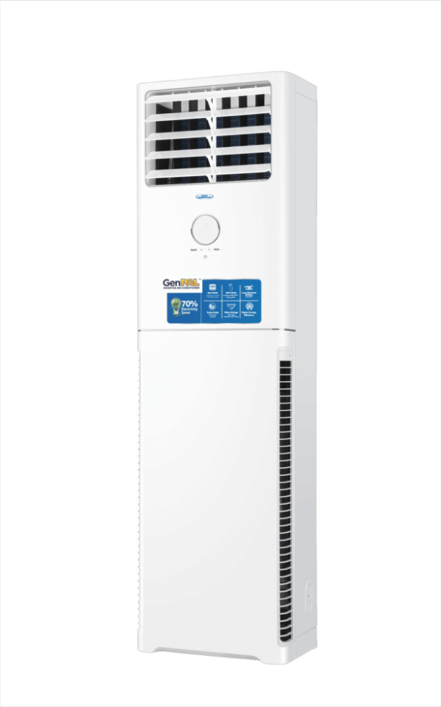 Thermocool GenPAL 3HP Floor Standing Inverter AC (HPU-24CIXM-SW01) – 70% Electricity Savings, Self-Clean, 20m Air Throw, 5 Year Warranty