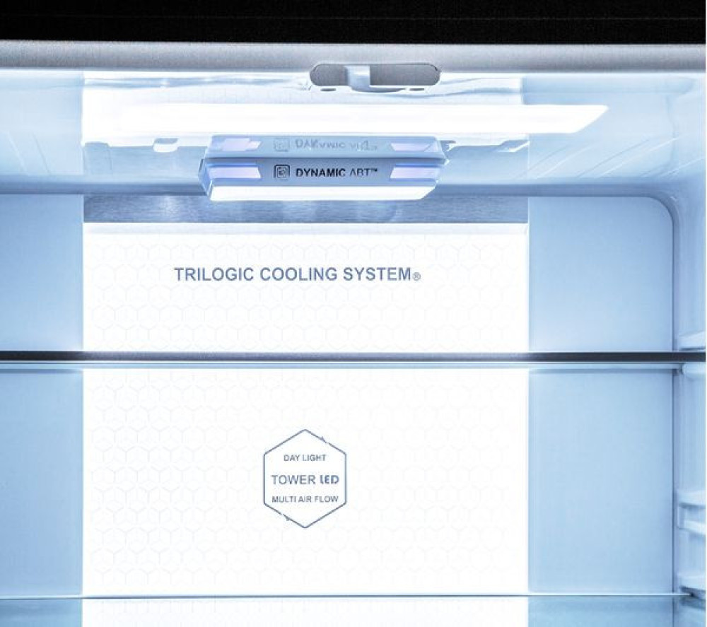 Haier Cube HTF-610DM7 Fridge Freezer Silver 610L with Convertible Zone and Triple Cooling