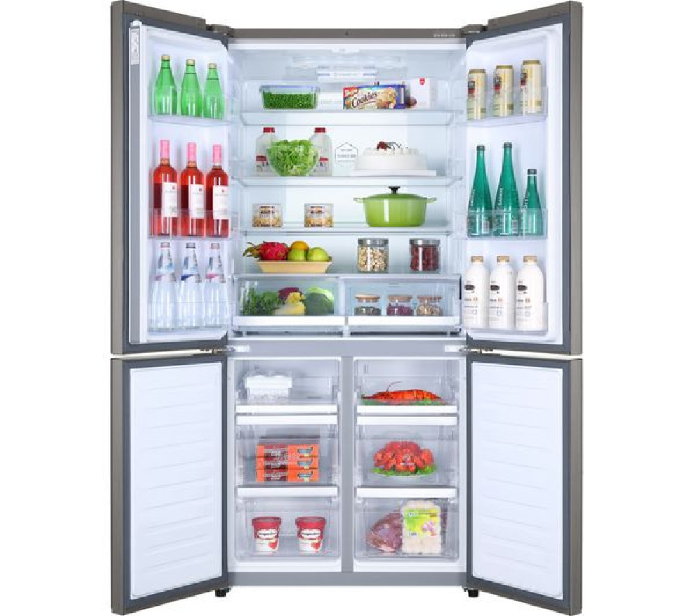 Haier Cube HTF-610DM7 Fridge Freezer Silver 610L with Convertible Zone and Triple Cooling