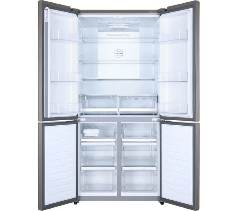 Haier Cube HTF-610DM7 Fridge Freezer Silver 610L with Convertible Zone and Triple Cooling
