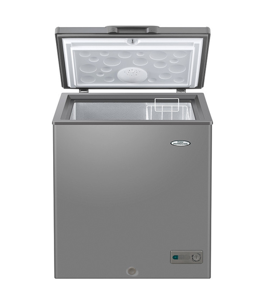 Haier 100L Chest Freezer HTF-100HAS - Energy Saving, 100 Hours Power Backup, Fast Freeze - Silver