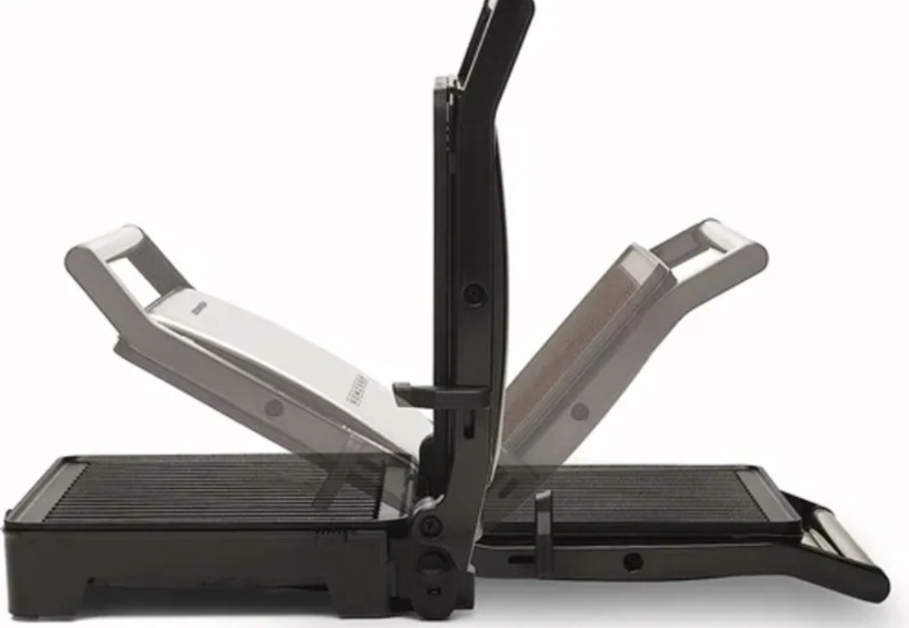 Kenwood 2000W Contact Health Grill & Panini Press (HGM31.000SI) – Adjustable Temperature | Silver